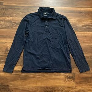 Grayers Men’s Navy Micro Stripe Polo medium